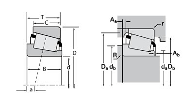 TIMKEN387A/382-BTS开口销保持架平面图