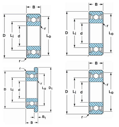 NMBRF-620ZZ微型轴承平面图