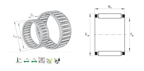 INAK26X30X17滚针和保持架组件平面图